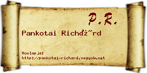 Pankotai Richárd névjegykártya