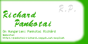 richard pankotai business card