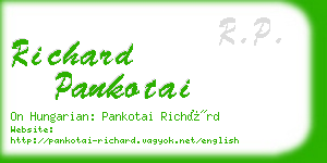 richard pankotai business card